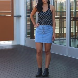 Crooks & Castles Black and White Checkered Tank